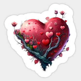 beautiful heart for a loved one for valentine's day Sticker